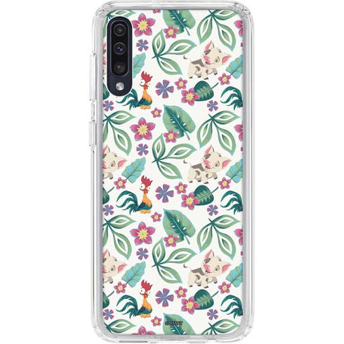 Disney Princess Moana Pua and Heihei Pattern Galaxy A50 Clear Case